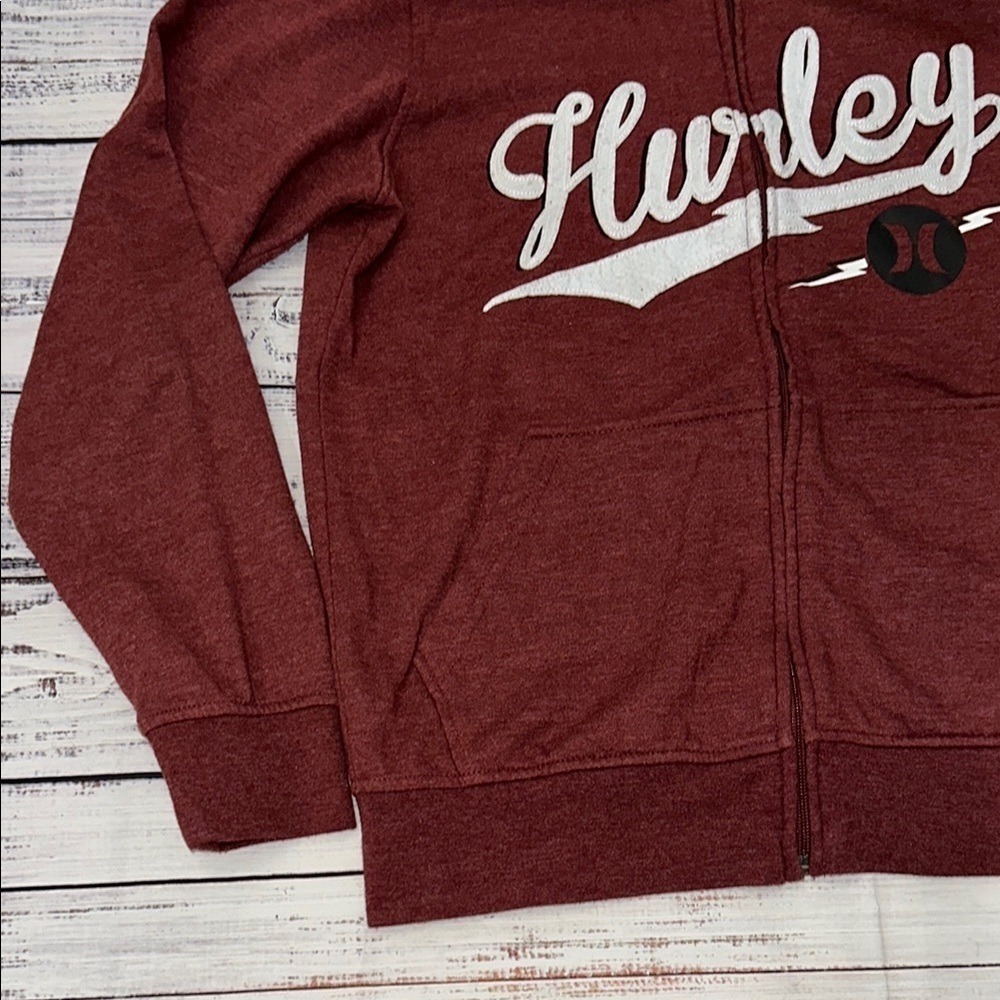 Hurley Red Zip Up Hoodie Sz. S - Picture 5 of 8